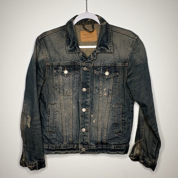 KOGO Denim&Cloth Jackets & Blazers - KOGOH Japanese‎ Denim Trucker Jacket Heavy Wash Streetwear Distressed Grunge XS